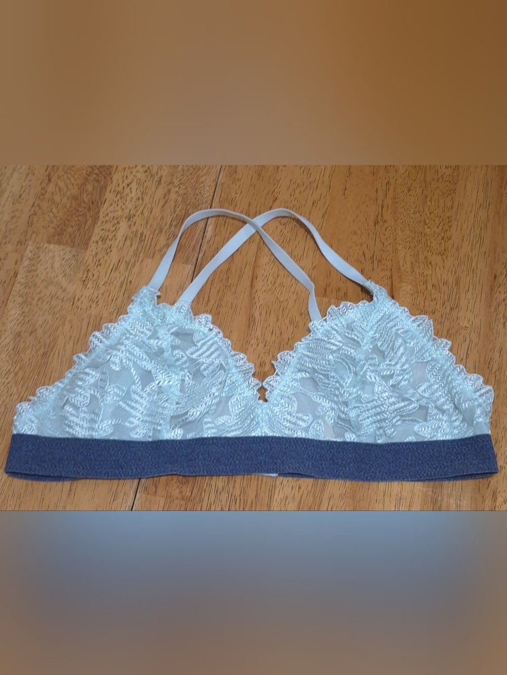 Aerie Light Blue Lace Bralette Size 34B
